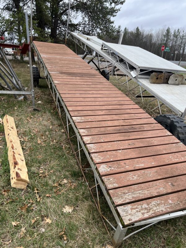 Used 24' Hewitt Roll-a-Dock, Aluminum frame with cedar decking:  $1,995