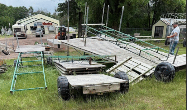 Steel Dock 48' with huge platform - cedar decking $2,000